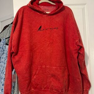 Blank Clothing Vampire Diaries Nina Dobrev Forever Red Hoodie